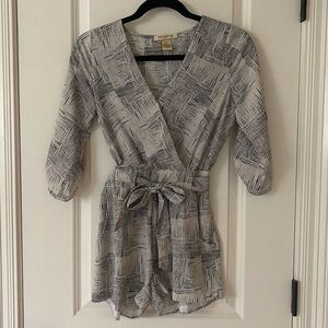 Arden B Black and White Geometric Dress